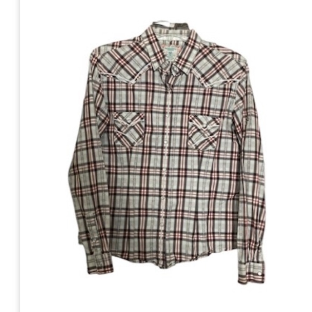 Women’s Size medium panhandle rough stock cotton button-down long sleeve shirt